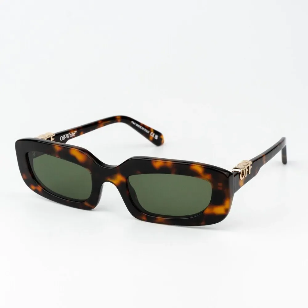 Off-White RENTON Men Sunglasses Havana Green Rectangle OERI13C RENTON 6055